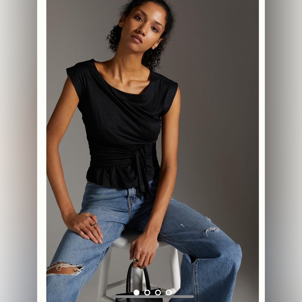 Anthropologie Draped Wrap Tank